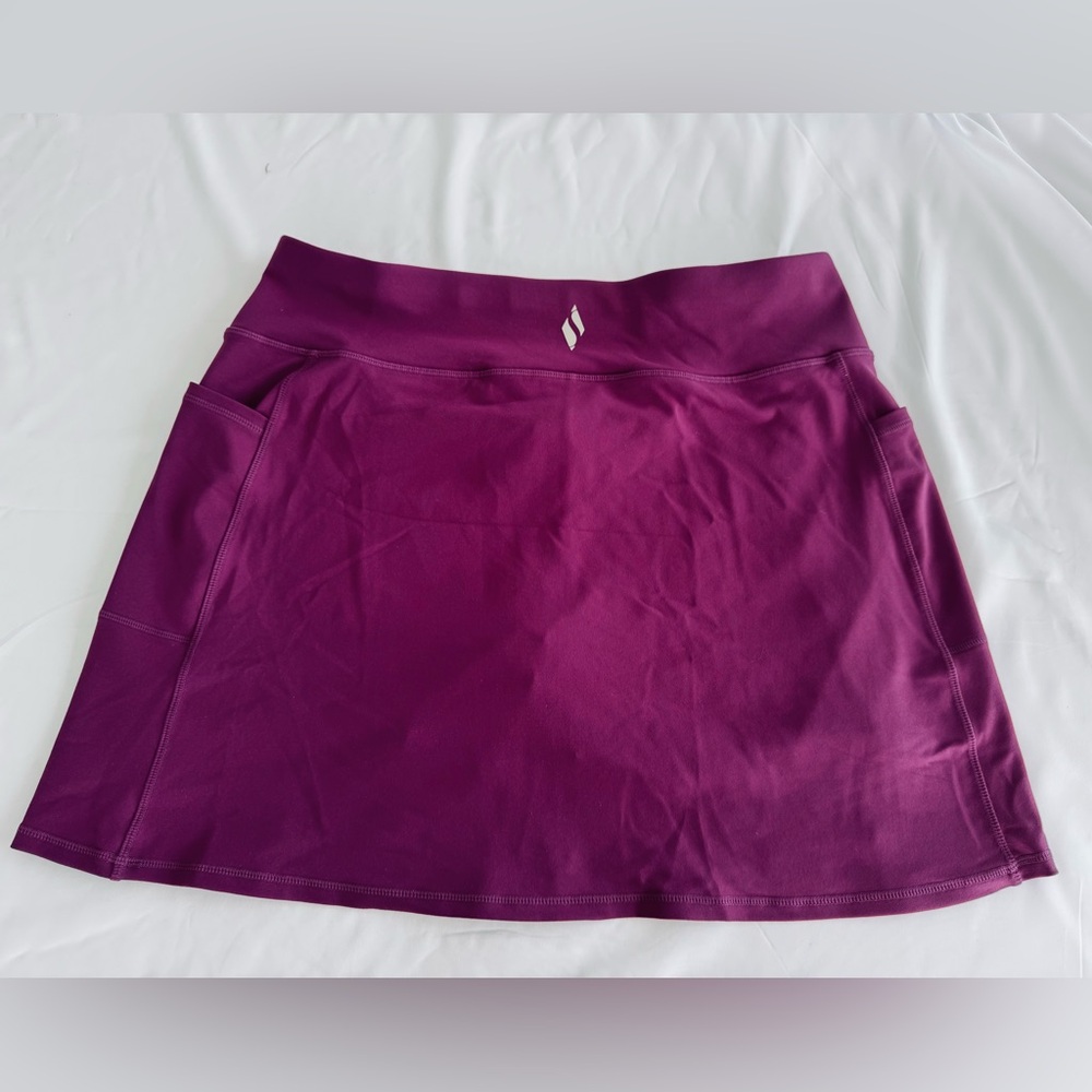 Skechers Womens Go Flex Go Walk High Waisted Skort Size XL Burgundy Red #118930 - Picture 3 of 10